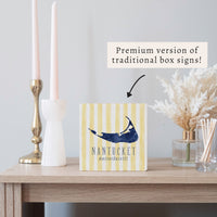 Nantucket Yellow Stripes Block Sign