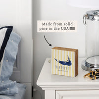 Nantucket Yellow Stripes Block Sign