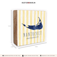 Nantucket Yellow Stripes Block Sign