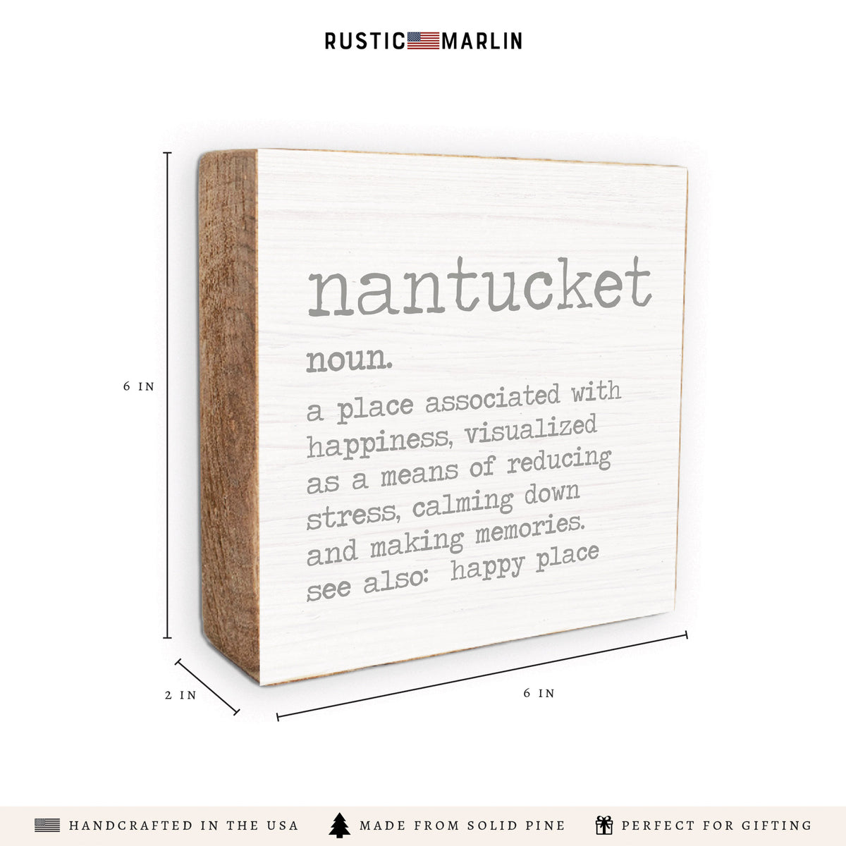 Nantucket Grey Definition Block Sign
