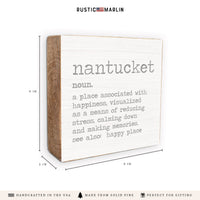 Nantucket Grey Definition Block Sign