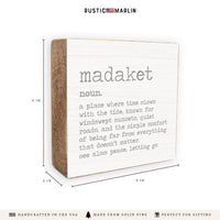 Madaket Grey Definition Block Sign