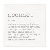 Sconset Grey Definition Block Sign