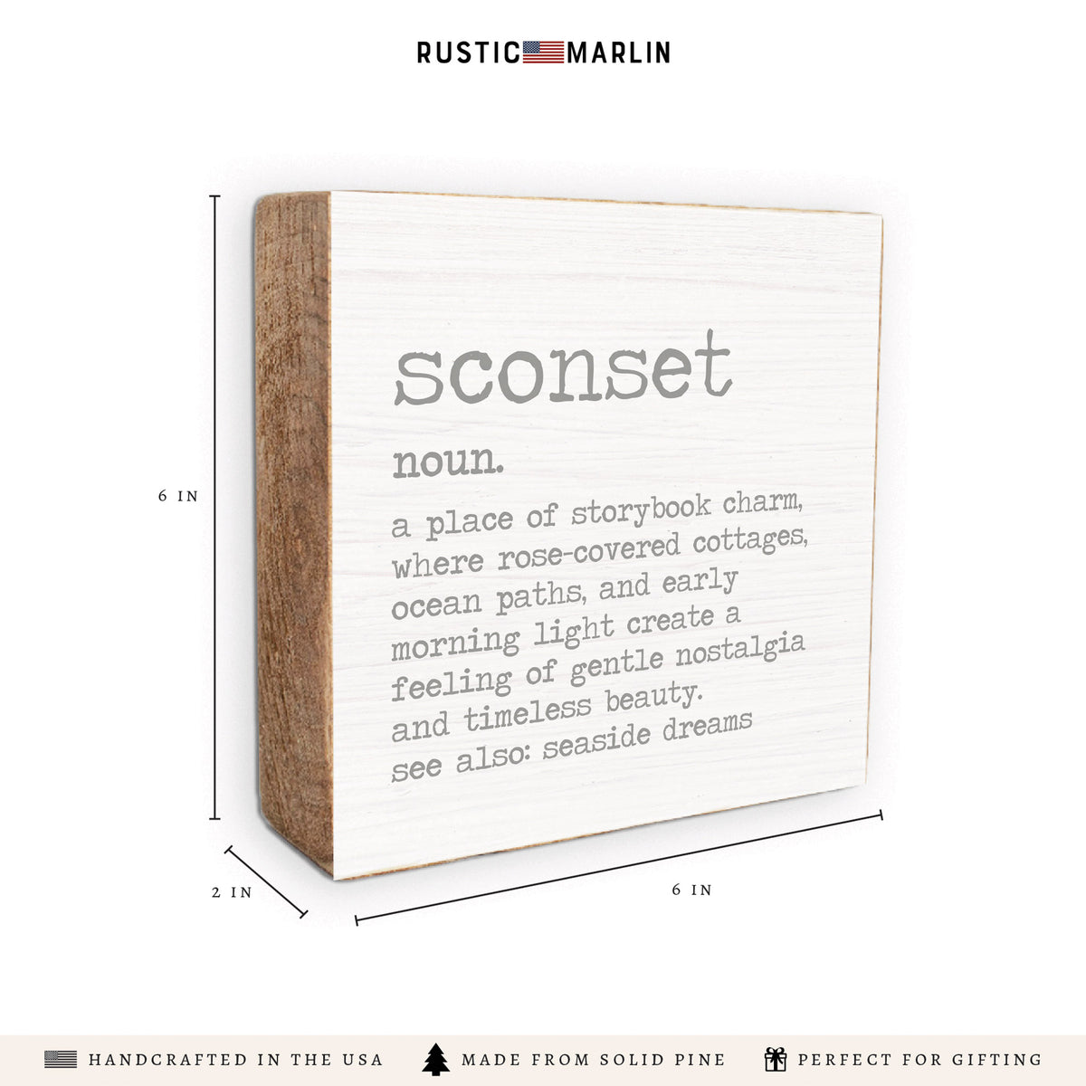 Sconset Grey Definition Block Sign