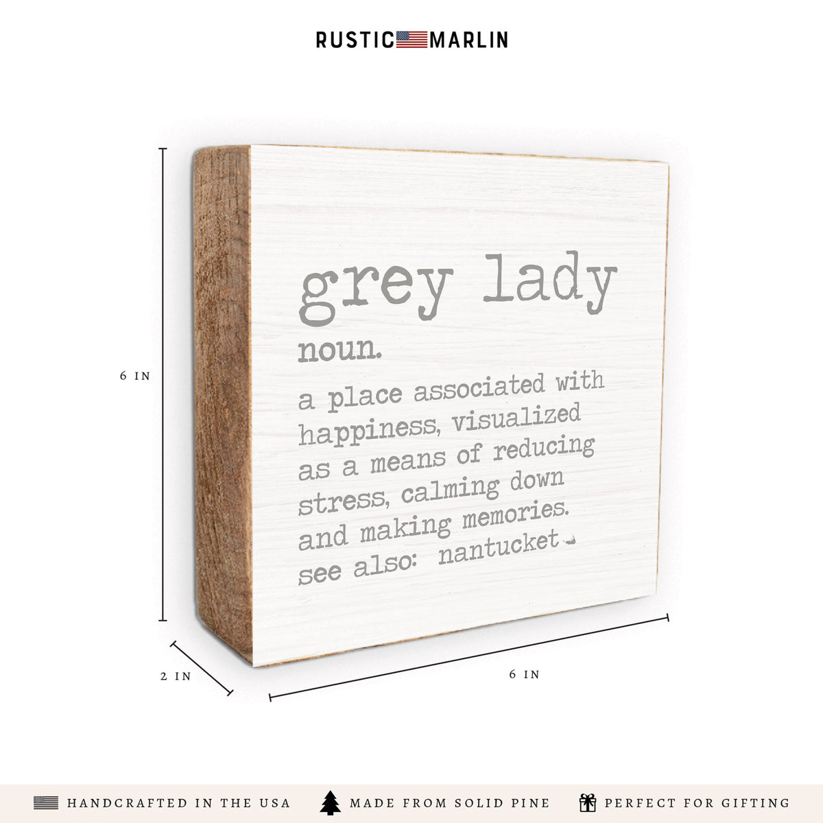 Grey Lady Grey Definition Block Sign