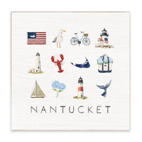 Nantucket Icons Block Sign