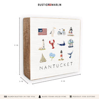 Nantucket Icons Block Sign