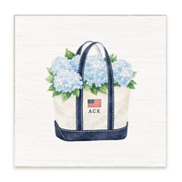 Hydrangea Nantucket Tote Block Sign