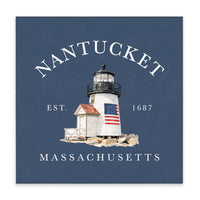 Nantucket Brant Point Lighthouse Block Sign