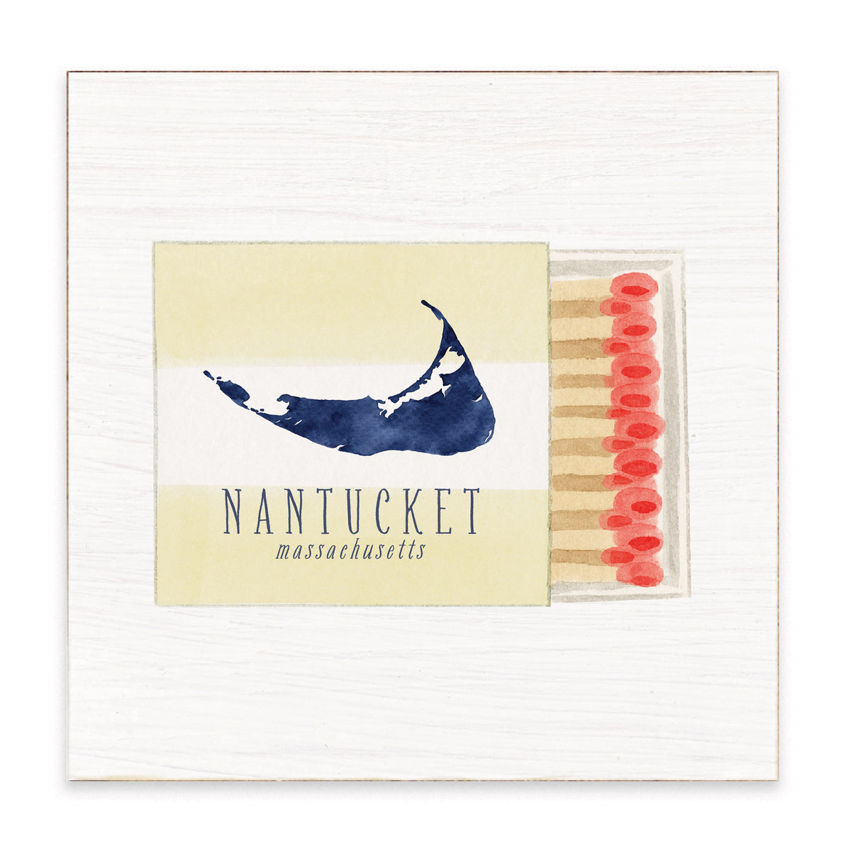 Nantucket Matchbook Block Sign