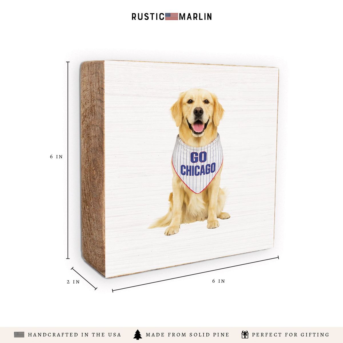 Chi Cubs Dog Block Sign