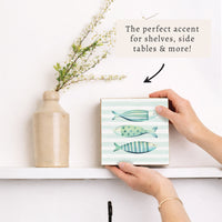Coastal Fish Trio Block Sign