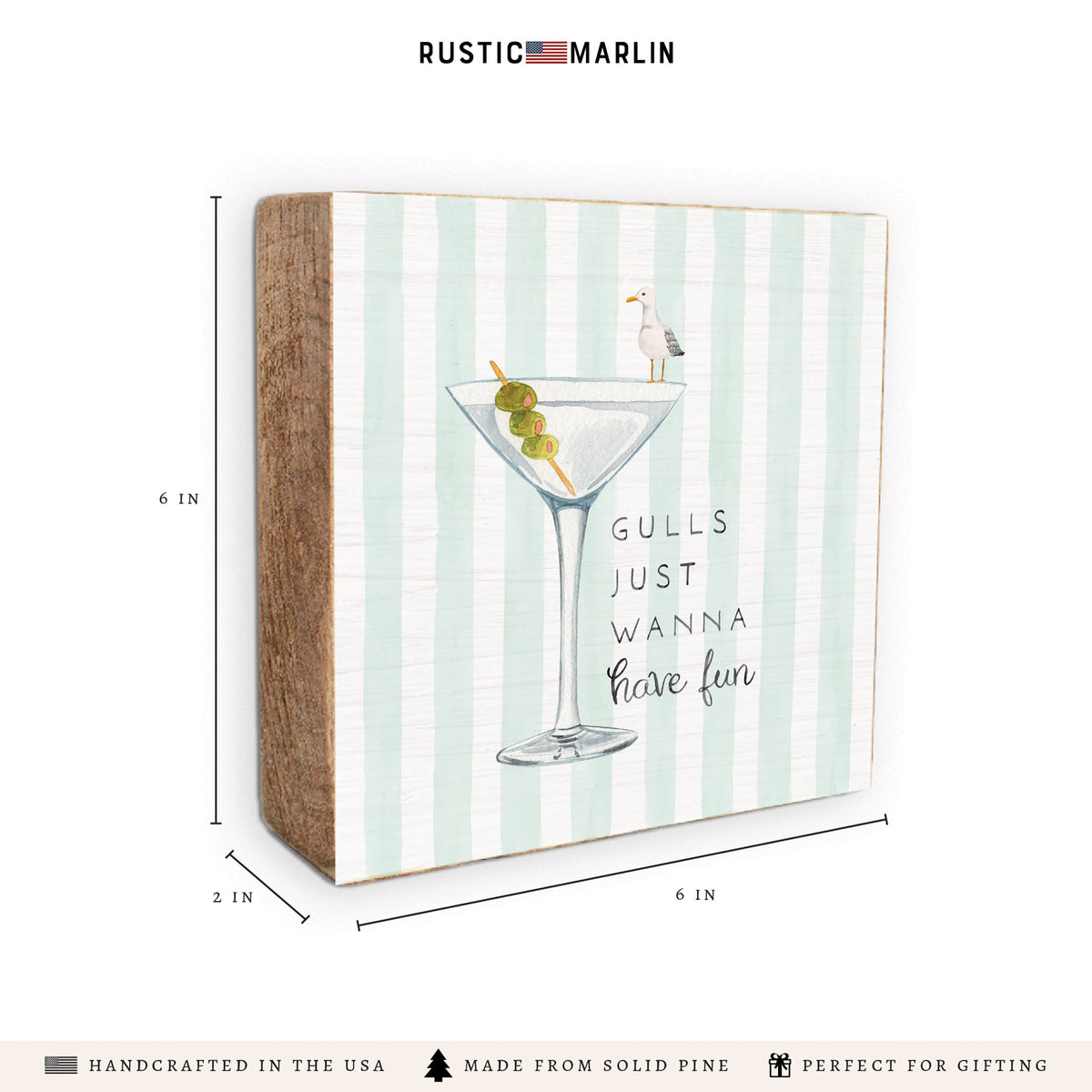 Gulls Just Wanna Have Fun Block Sign
