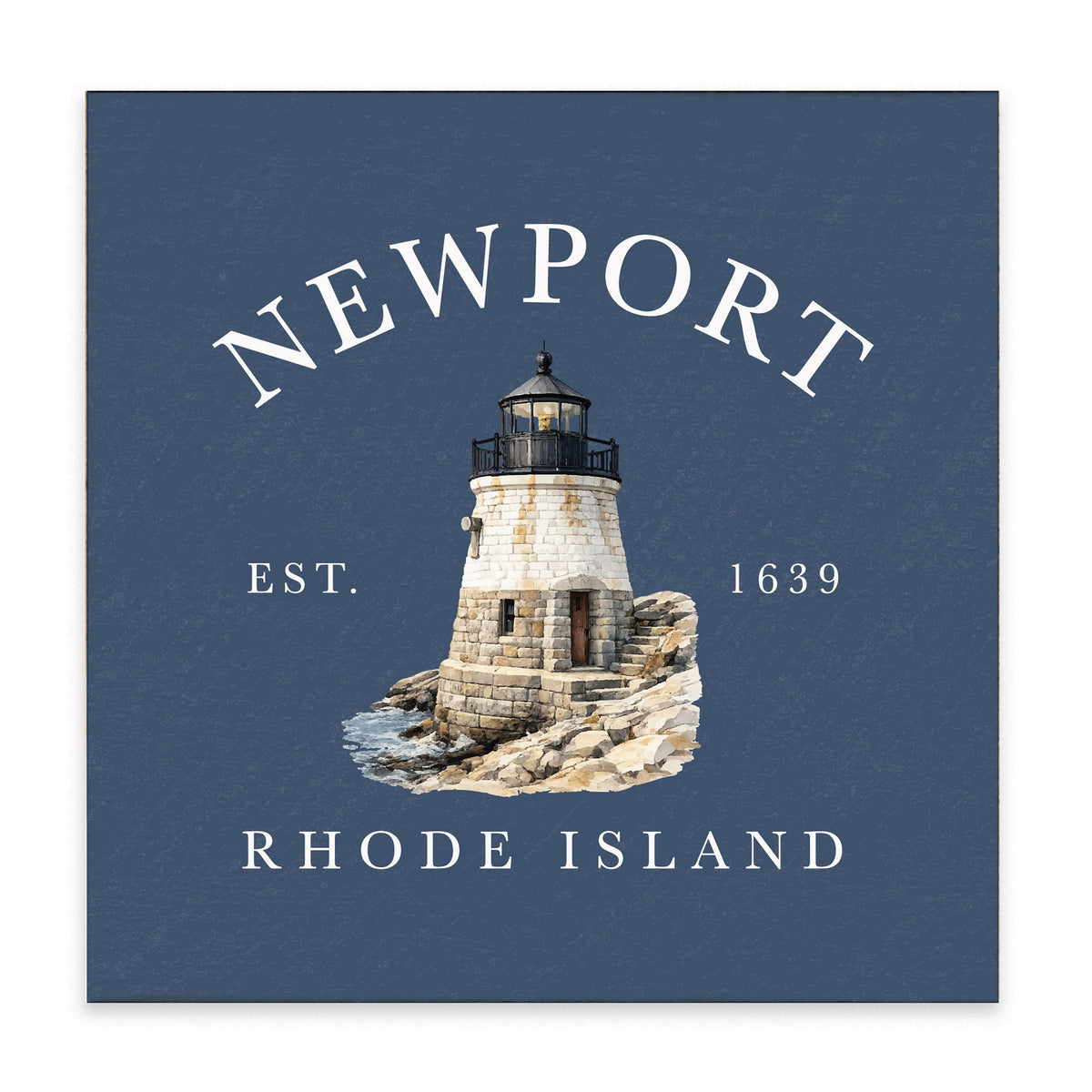 Newport Castle Hill Lighthouse Block Sign