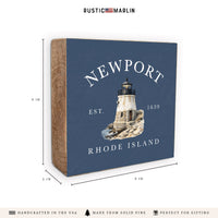 Newport Castle Hill Lighthouse Block Sign