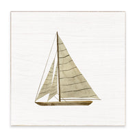 Striped Sailboat Block Sign