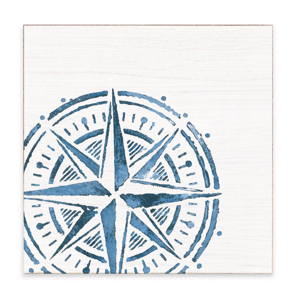 Blue Compass Block Sign