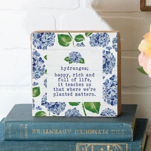 Hydrangea Definition Wood Block