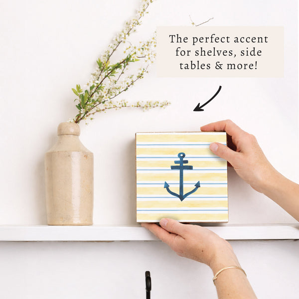 Anchor Stripe Block Sign