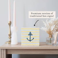 Anchor Stripe Block Sign