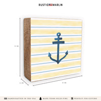 Anchor Stripe Block Sign