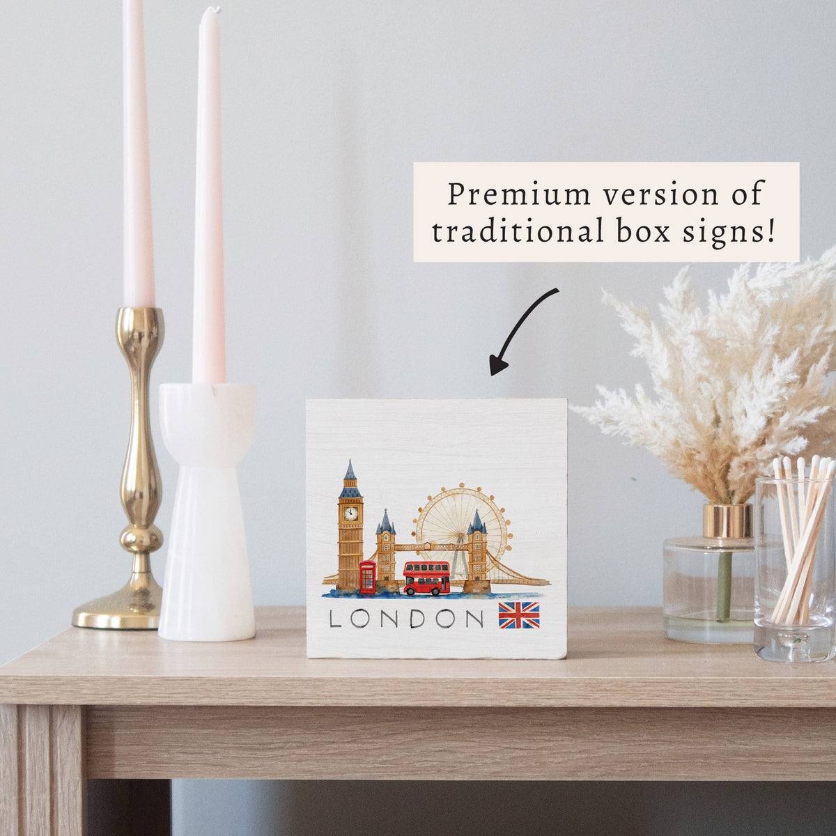 London Block Sign