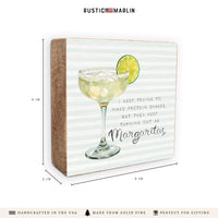 Protein Shake Margarita Block Sign