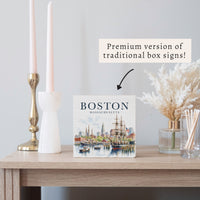 Boston Tall Ships Scene Block Sign