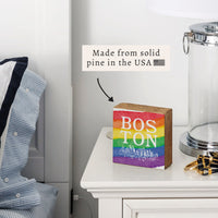 Boston Pride Skyline Block Sign