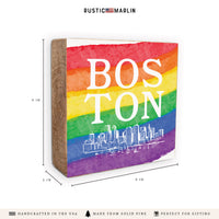 Boston Pride Skyline Block Sign