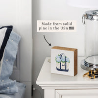 Hydrangea Cape Cod Tote Block Sign