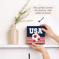 USA Soccer Ball Block Sign