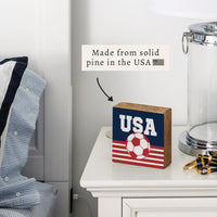 USA Soccer Ball Block Sign