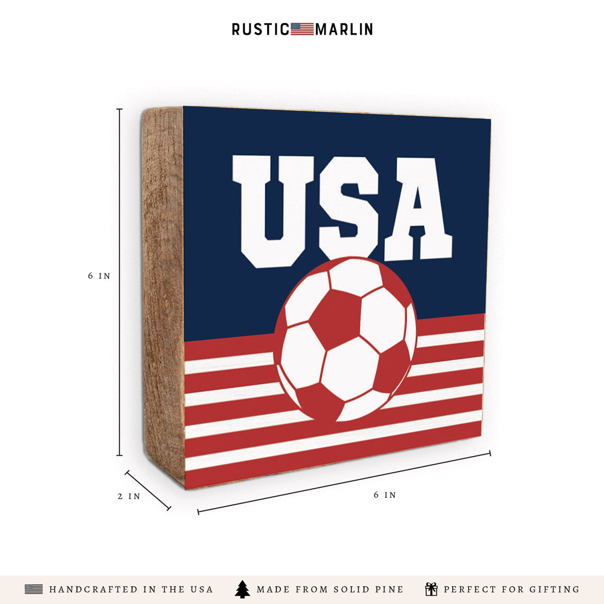 USA Soccer Ball Block Sign