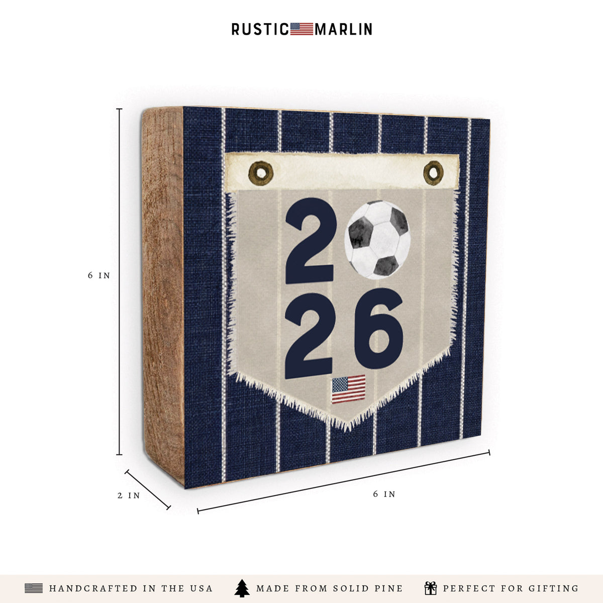 2026 Soccer USA Block Sign