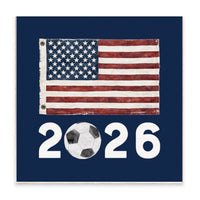 2026 Soccer Flag Block Sign