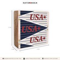 USA Penants Flag Block Sign