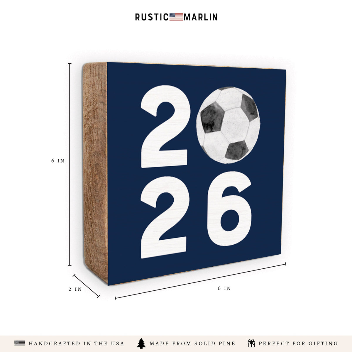 2026 Soccer Block Sign