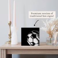 Soccer Ball Block Sign