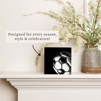 Soccer Ball Block Sign