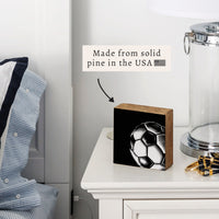 Soccer Ball Block Sign