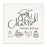 Las Vegas Style Just Married Block Sign