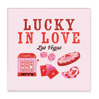 Las Vegas Lucky In Love Block Sign