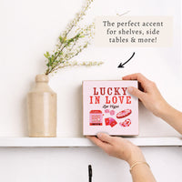 Las Vegas Lucky In Love Block Sign