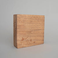 Personalized Two Line Wave Decorative Wooden Block