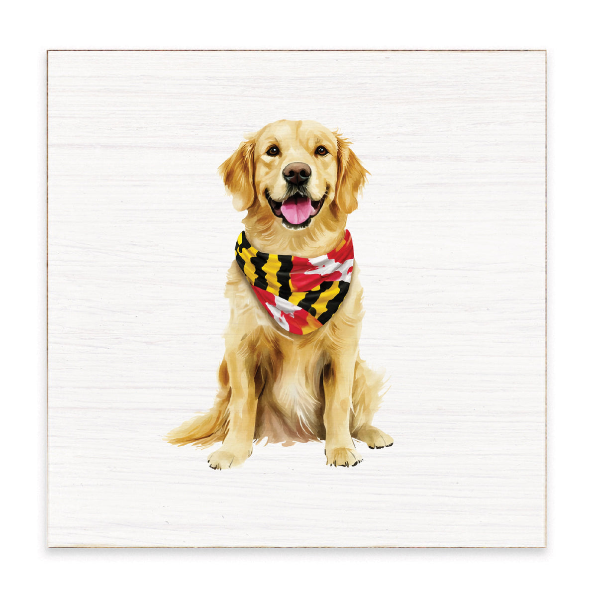 Maryland Flag Dog Block Sign