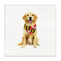 Maryland Flag Dog Block Sign