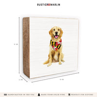 Maryland Flag Dog Block Sign