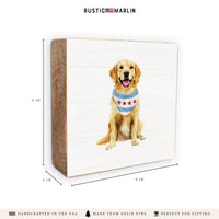Chicago Flag Dog Block Sign