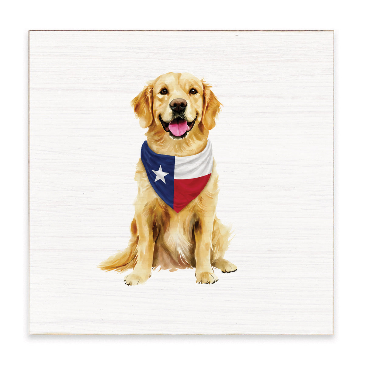 Texas Flag Dog Block Sign